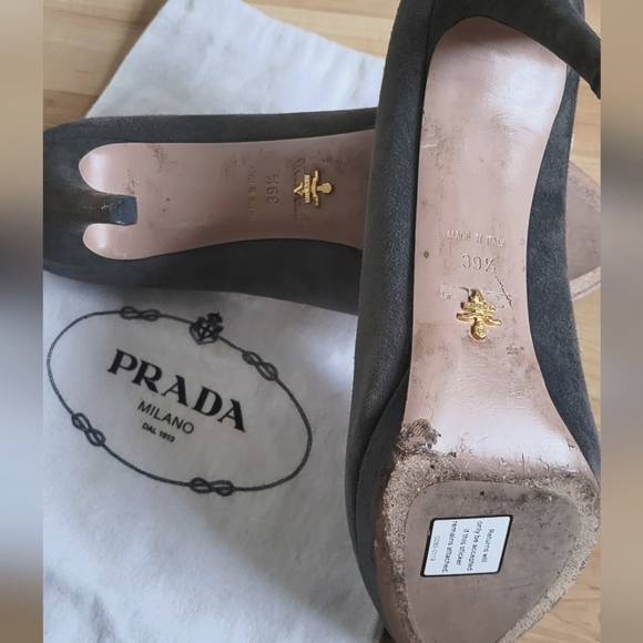 Authentic Prada Suede Heels (39.5) - Picture 5 of 5